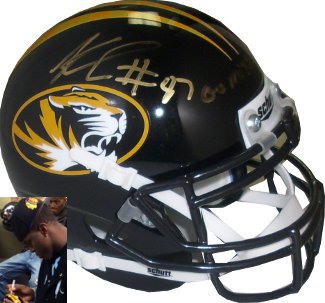 Picture of Athlon CTBL-014406 Kony Ealy Signed Missouri Tigers Authentic Schutt Mini Helmet - Go Mizzou