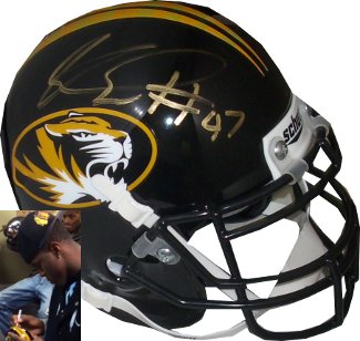 Picture of Athlon CTBL-014407 Kony Ealy Signed Missouri Tigers Authentic Schutt Mini Helmet