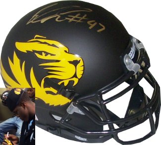 Picture of Athlon CTBL-014408 Kony Ealy Signed Missouri Tigers Authentic Schutt Alternate Mini Helmet