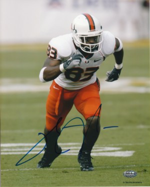 CTBL-007427a Sinorice Moss Signed Miami Hurricanes 8 x 10 Photo - Moss Hologram -  Athlon, CTBL_007427a