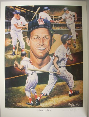 Picture of Athlon CTBL-000718a Stan Musial Unsigned St. Louis Cardinals 18x24 Lithograph