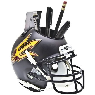 Picture of Athlon CTBL-015353 Arizona State Sun Devils Black Matte NCAA Football Schutt Mini Helmet Desk Caddy