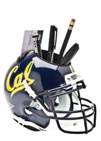 Picture of Athlon CTBL-015356 California Golden Bears Navy NCAA Football Schutt Mini Helmet Desk Caddy