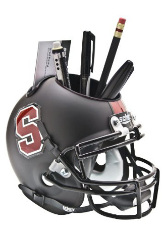 Picture of Athlon CTBL-015362 Stanford Cardinal Black NCAA Football Schutt Mini Helmet Desk Caddy