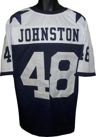 Picture of Athlon CTBL-016162N Daryl Johnston Unsigned Thanksgiving Day Blue & White TB Custom Stitched Pro Style Football Jersey&#44; Extra Large
