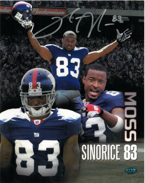 Picture of Athlon CTBL-000869b Sinorice Moss Signed New York Giants 8 x 10 Photo Collage - Moss Hologram