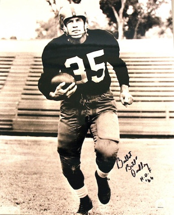Picture of Athlon CTBL-017955 Bill Dudley Signed Pittsburgh Steelers Vintage Sepia Photo Dual Bullet & HOF 66 - Black Signature - 16 x 20