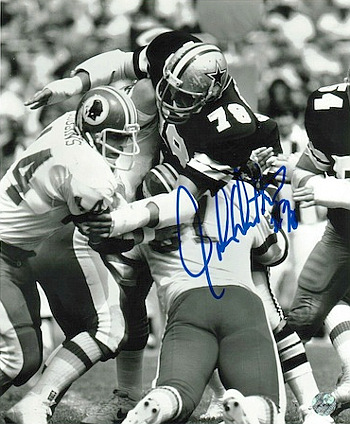 Picture of Athlon CTBL-017963 John Dutton Signed Dallas Cowboys B&W Photo - 8 x 10