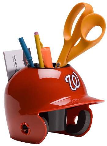 Picture of Athlon CTBL-018995 Washington Nationals MLB Baseball Schutt Mini Batting Helmet Desk Caddy