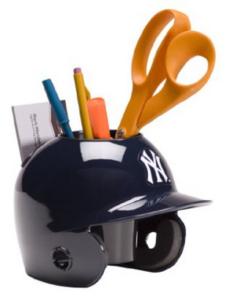 New York Yankees MLB Baseball Schutt Mini Batting Helmet Desk Caddy - MLB Mini Helmets