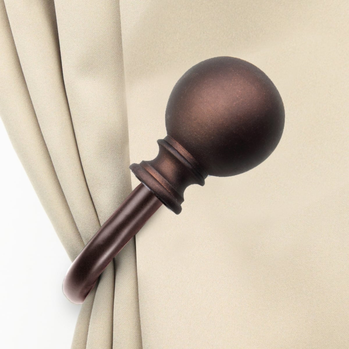 Aria Curtain Holdback Set, Cocoa - Set of 2