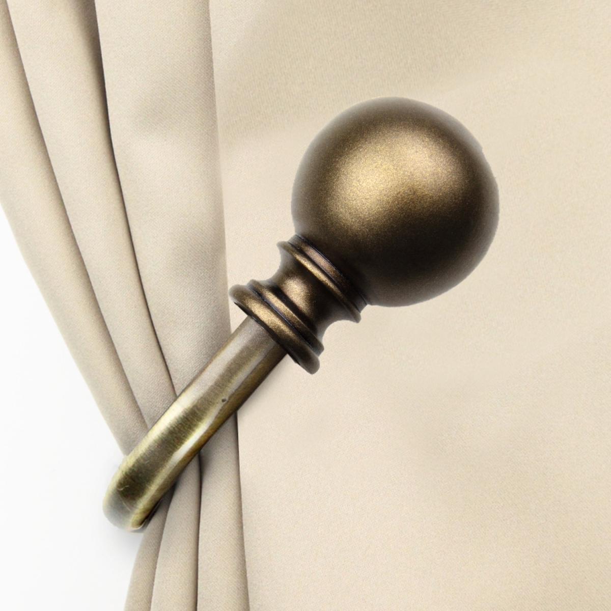 Jayden Curtain Holdback Set, Antique Gold - Set of 2