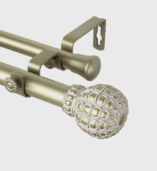 Picture of Central Design 100-05-995-D 1 in. Velia Double Curtain Rod with 120 to 170 in. Extension&#44; Satin Nickel