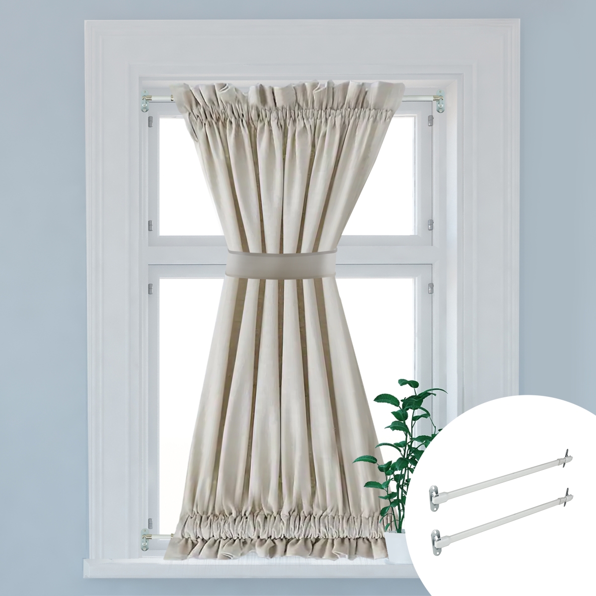 SASH-O-1119 10 x 8 mm Oval Sash Rod for 11 to 19 in. Windows, Set of 2