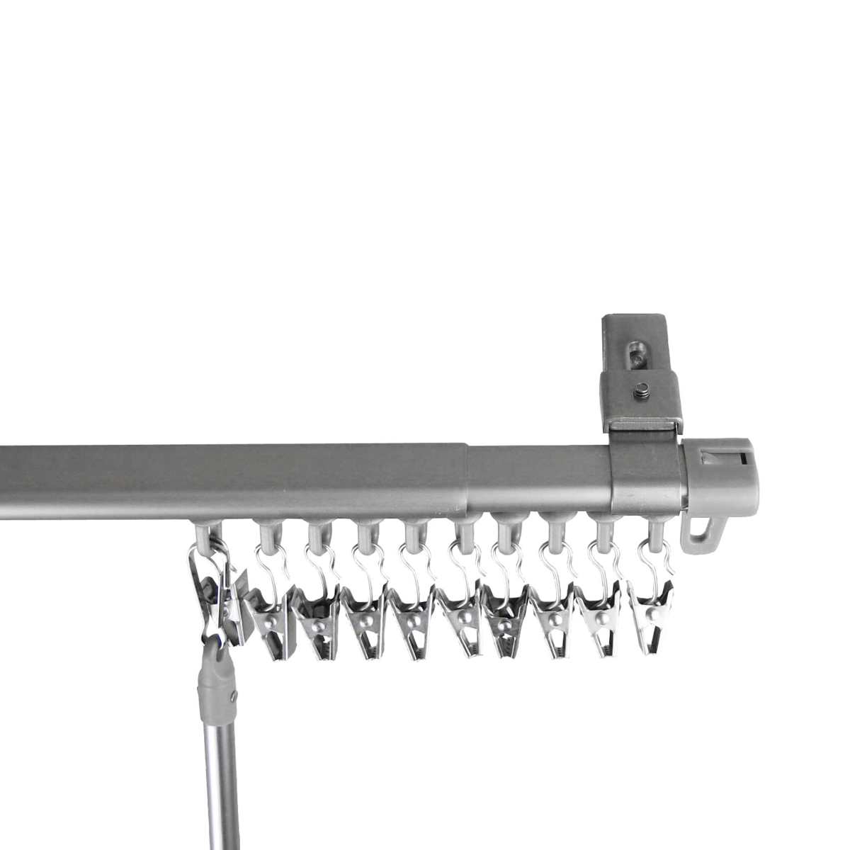 CT004884-15 Baton Draw Adjustable Track for 48 to 84 in. Windows, Silver