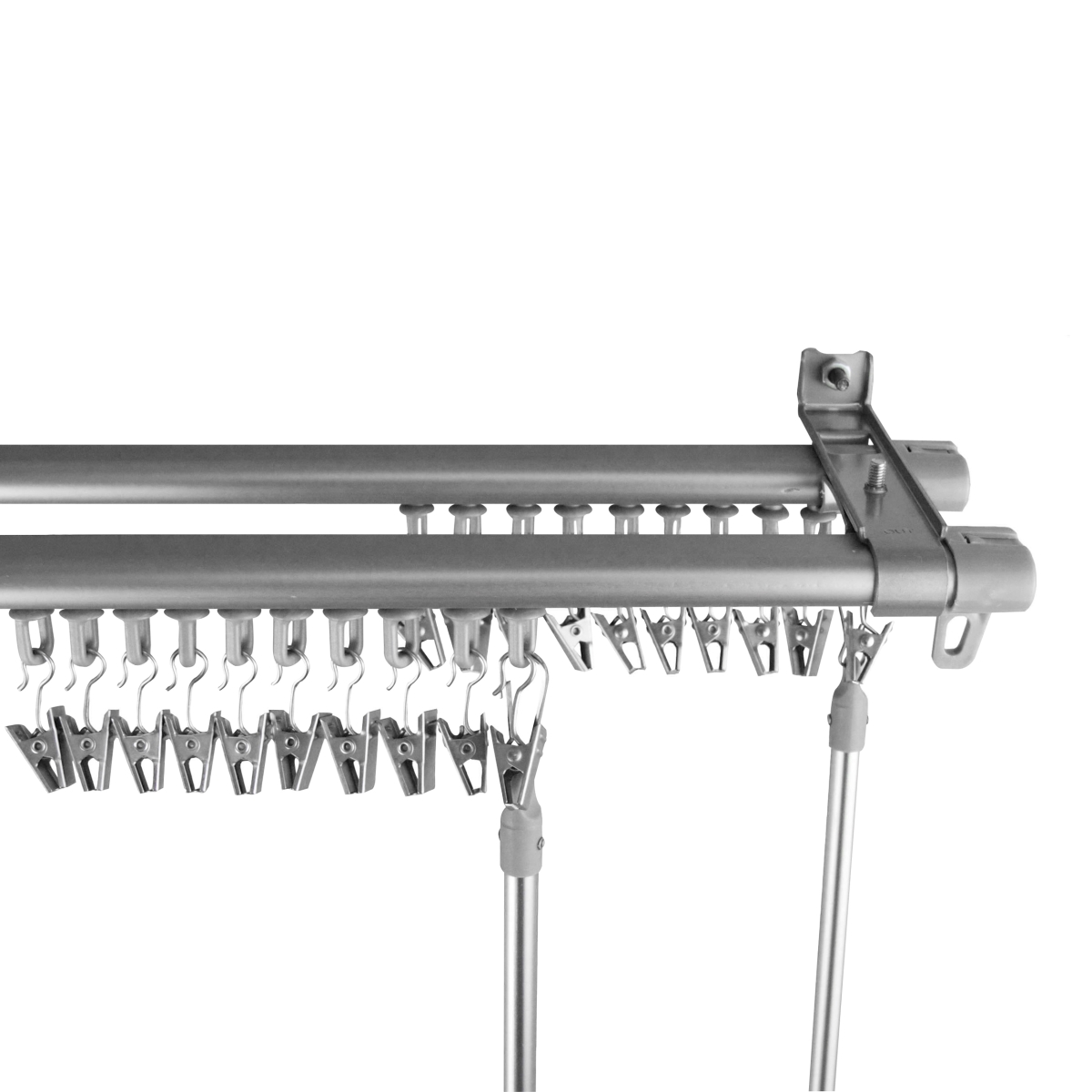 CT002848-15D Baton Draw Adjustable Double Track for 28 to 48 in. Windows, Silver