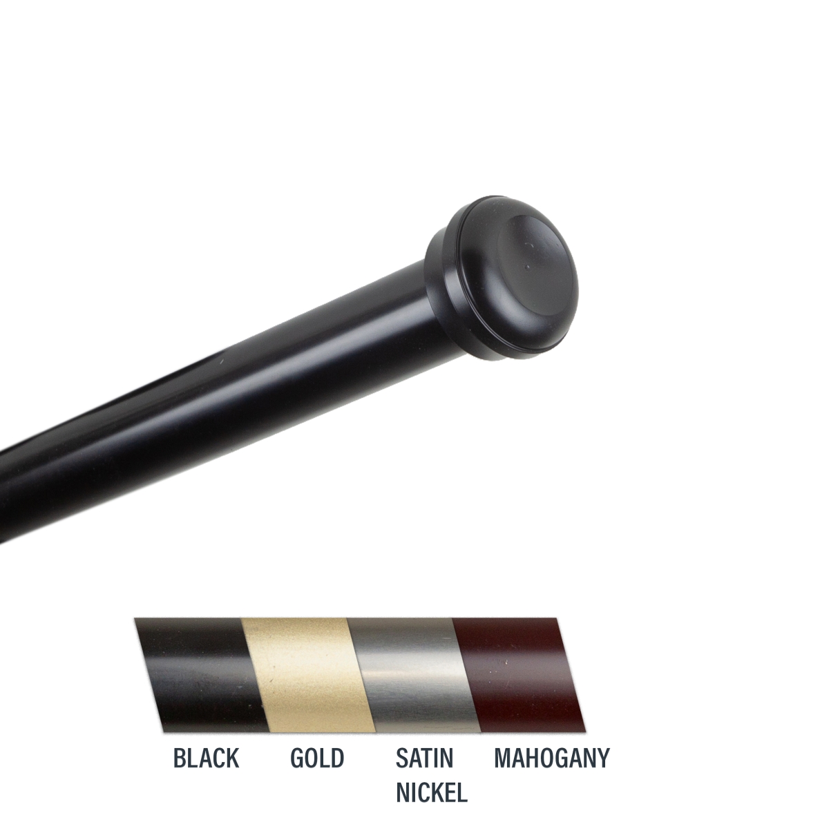 Picture of Central Design 100-68-282 Cillo 1 in. Curtain Rod, 28-48 in. - Black