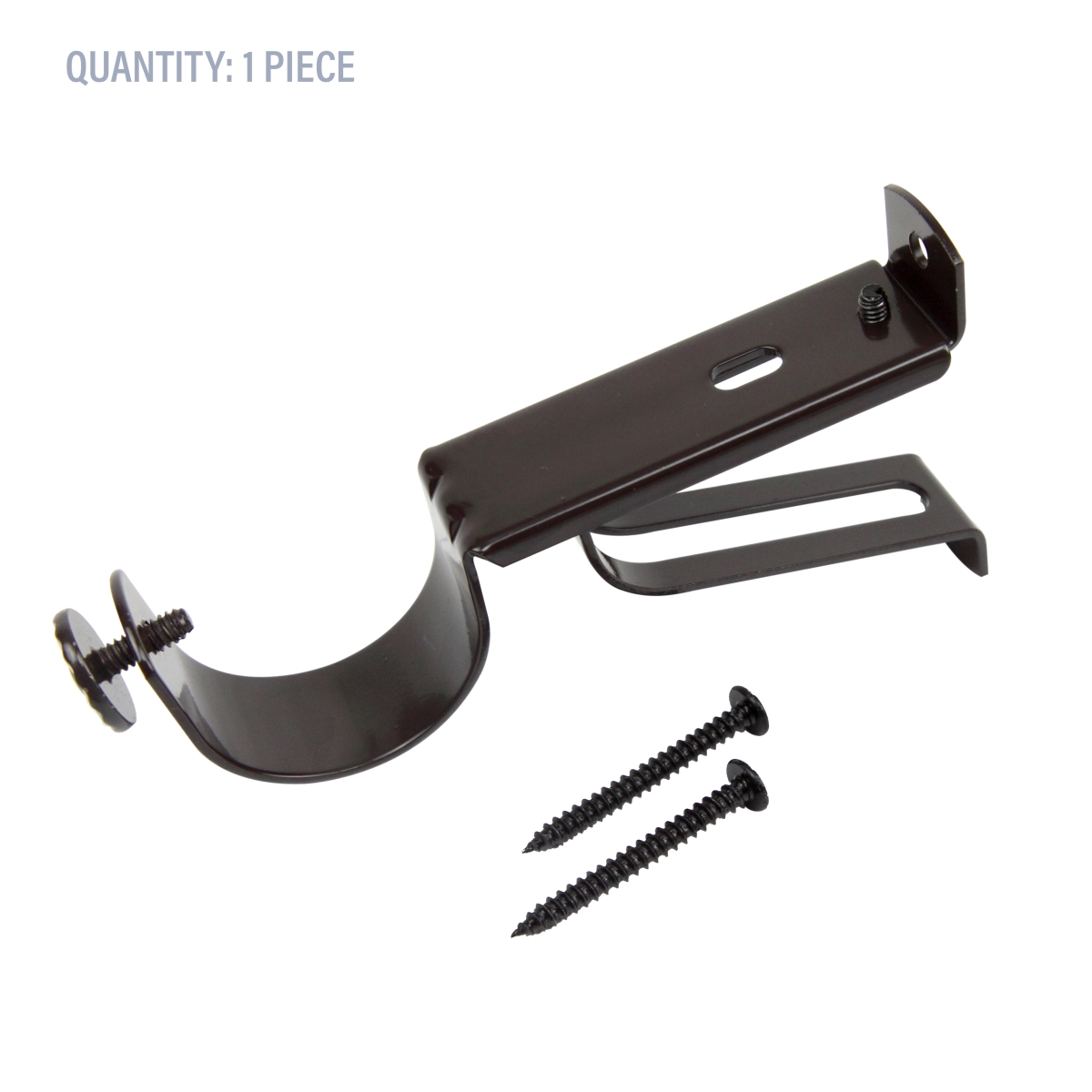 1.5 in. Dia. Single Curtain Rod Mounting Bracket, Cocoa