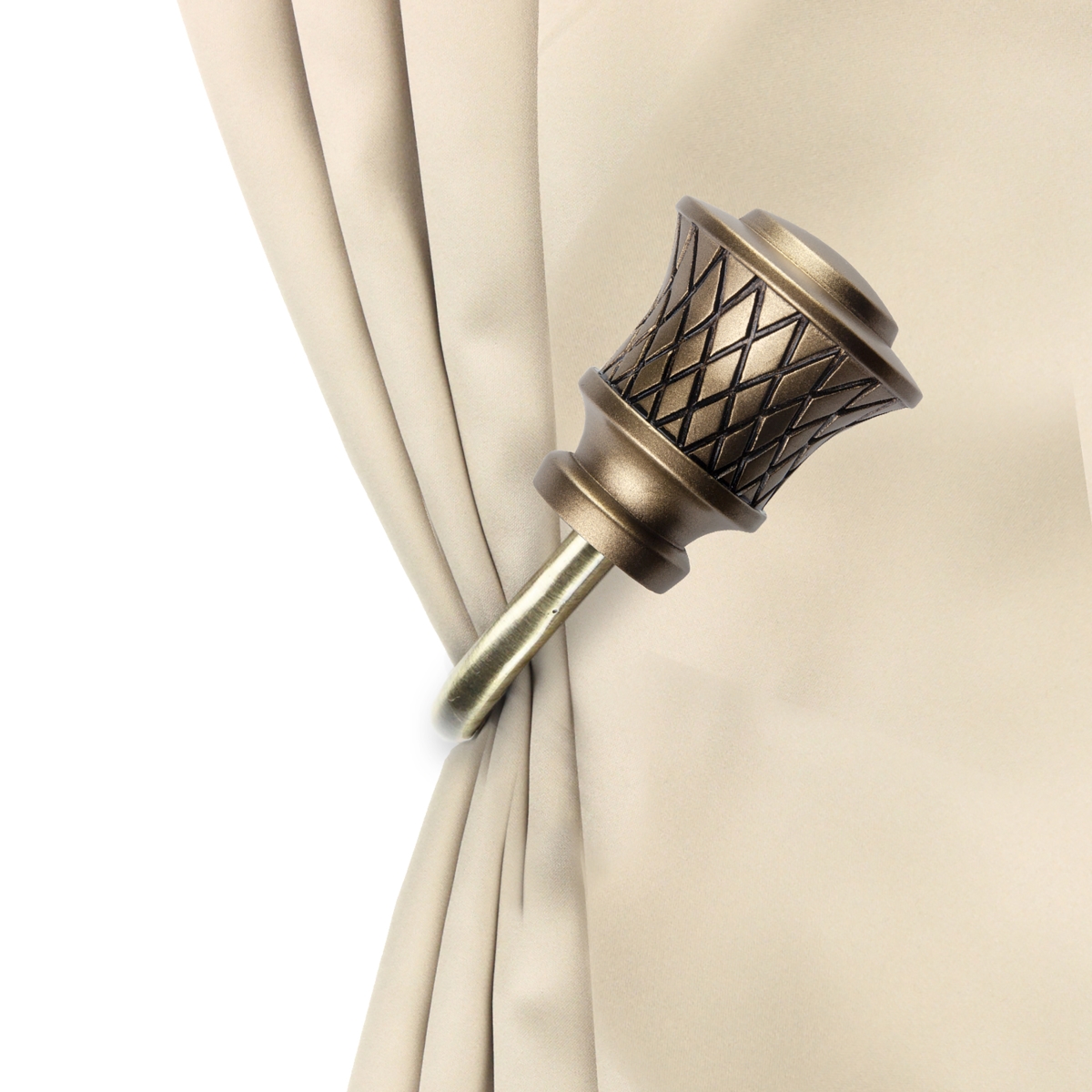 Verena Curtain Holdback & Tiebacks, Antique Brass - Set of 2