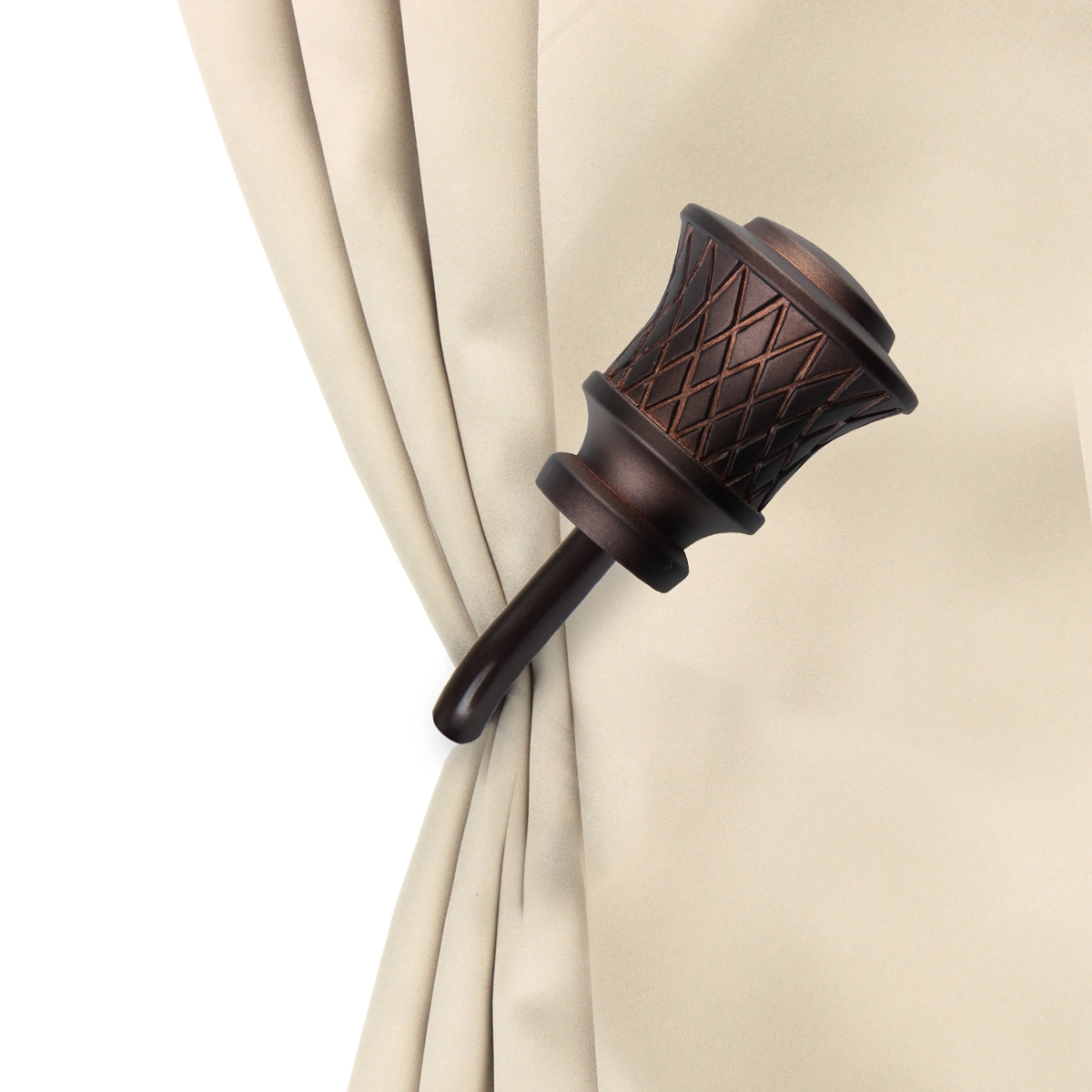 Verena Curtain Holdback & Tiebacks, Cocoa - Set of 2