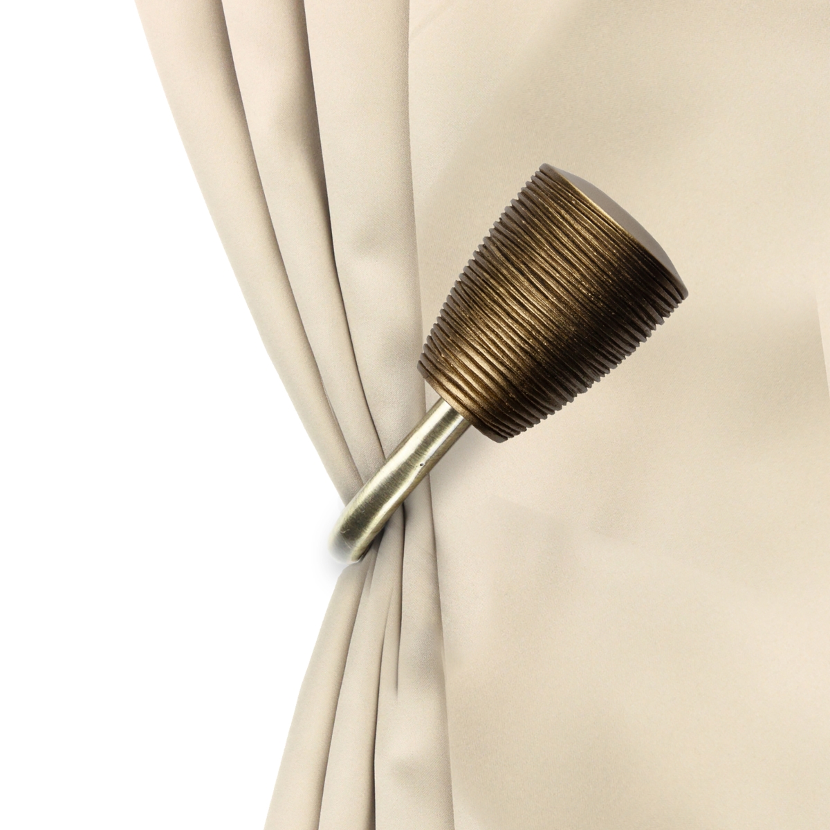 Anya Curtain Holdback & Tiebacks, Antique Brass - Set of 2
