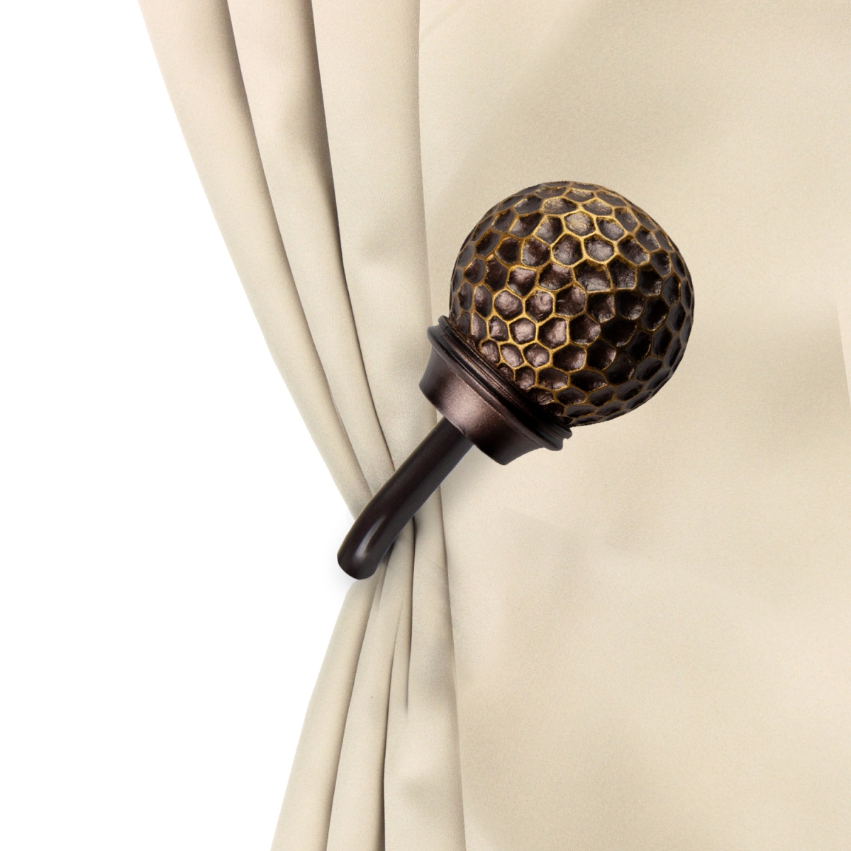 Nicholson Curtain Holdback Set, Cocoa - Set of 2