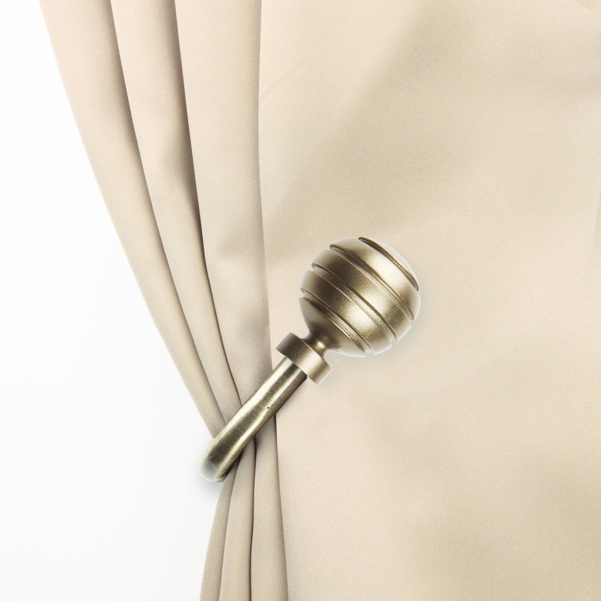 Louise Curtain Holdback Set, Antique Brass - Set of 2