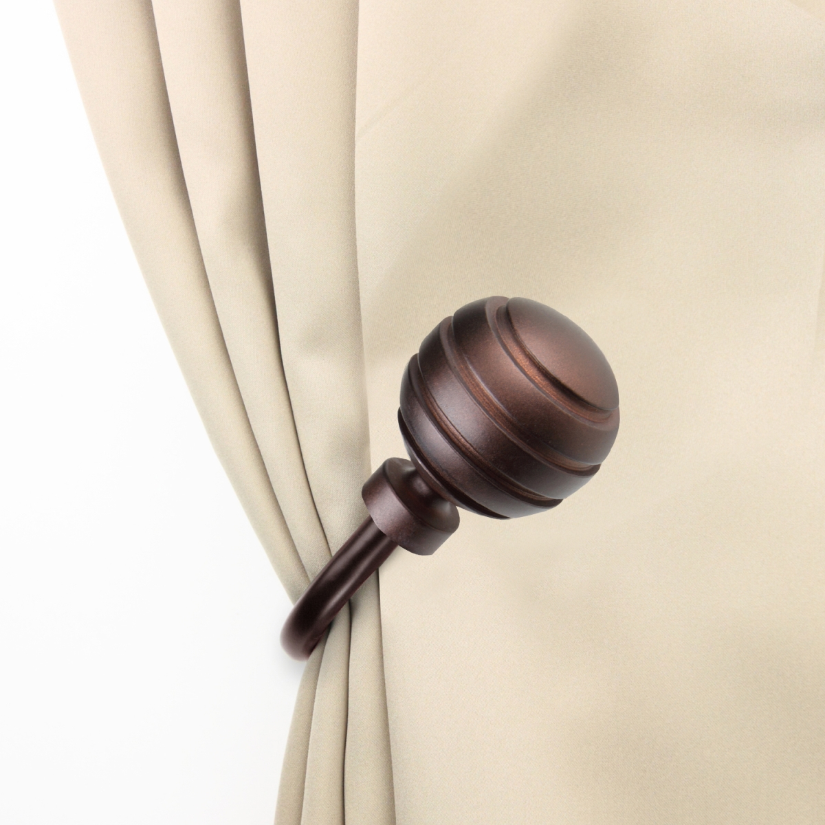 Louise Curtain Holdback Set, Cocoa - Set of 2