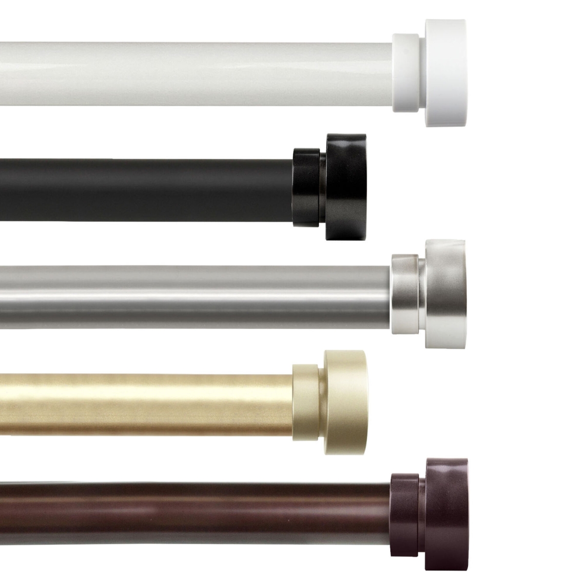1 in. Cover Curtain Rod, Bronze - 18-28 in.
