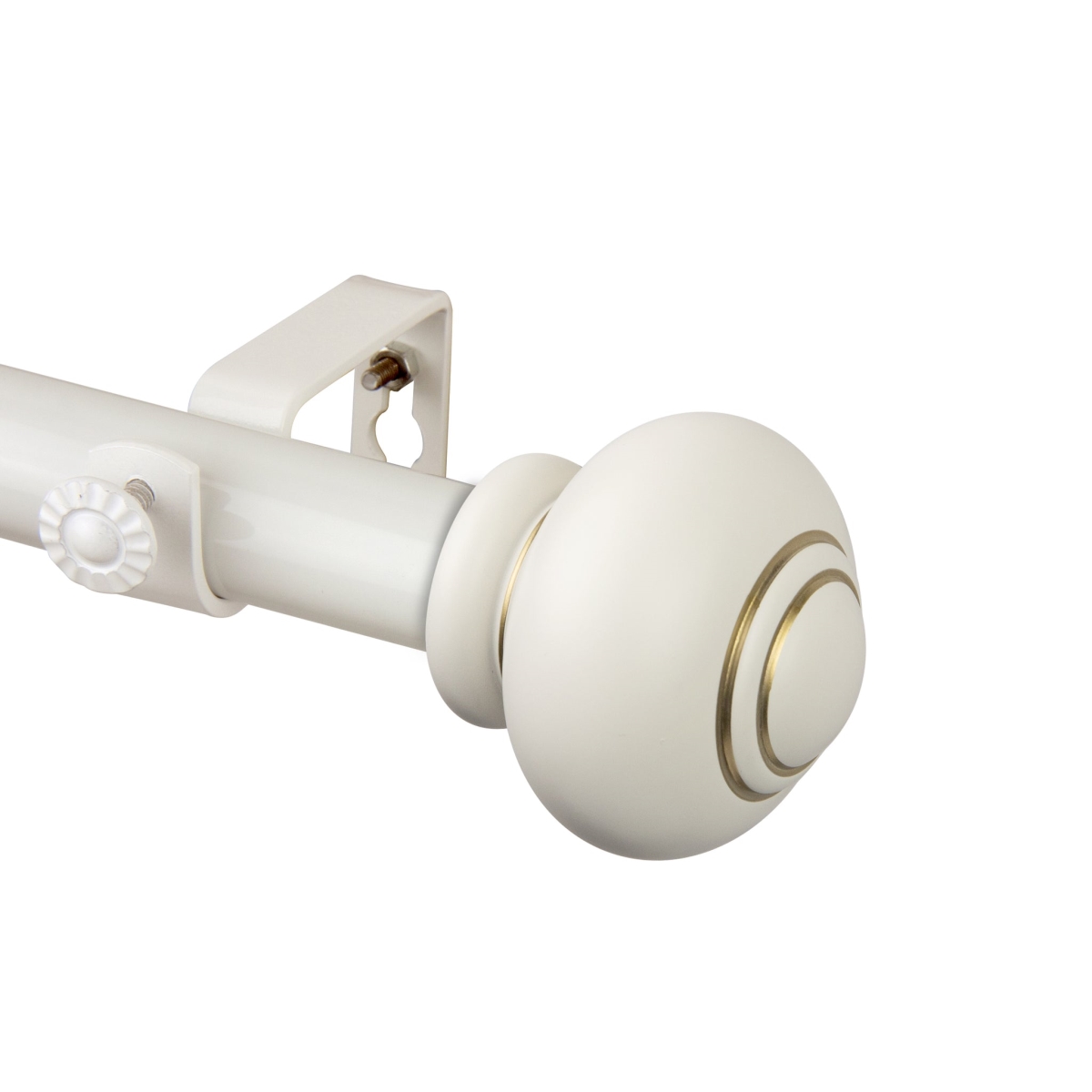 1 in. Dani Curtain Rod, White - 48-84 in.