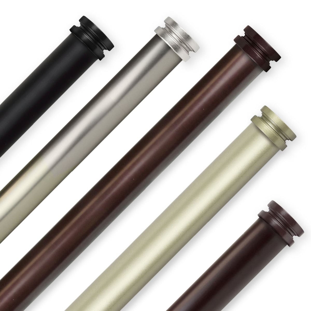 100-50-1601 1 in. Cap Curtain Rod, White - 160-240 in -  Central Design