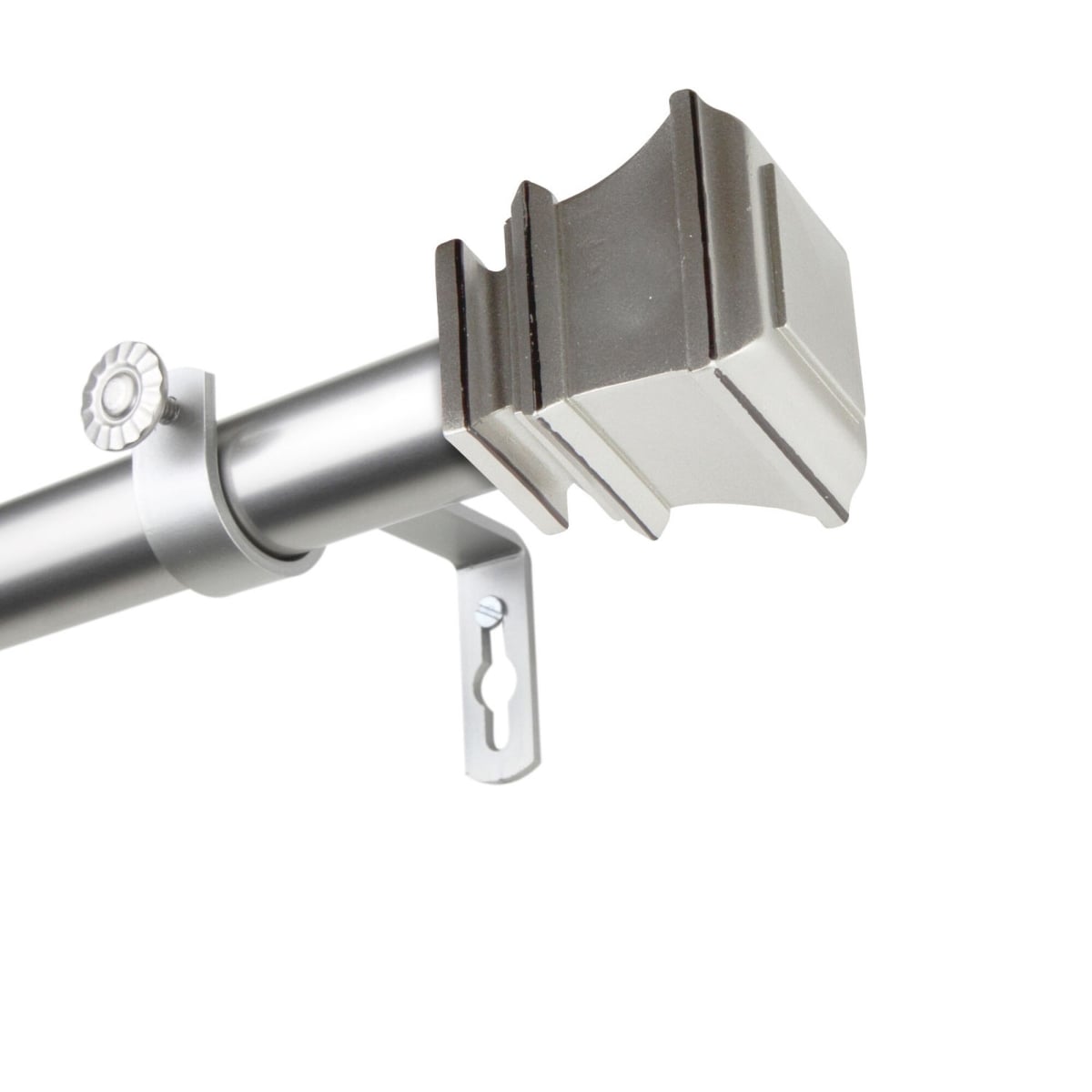 100-77-1601 1 in. Michel Curtain Rod, White - 160-240 in -  Central Design