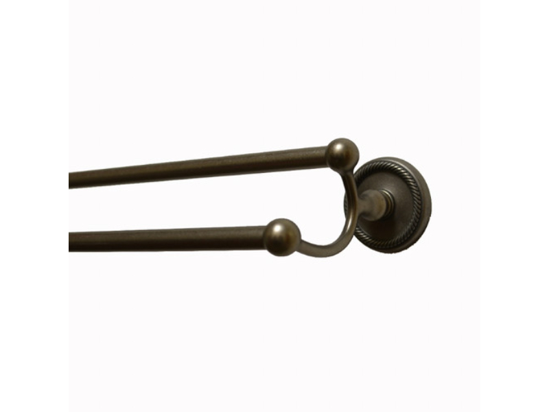 2148AP 24 in. Woodrich Double Towel Bar - Aged Pewter