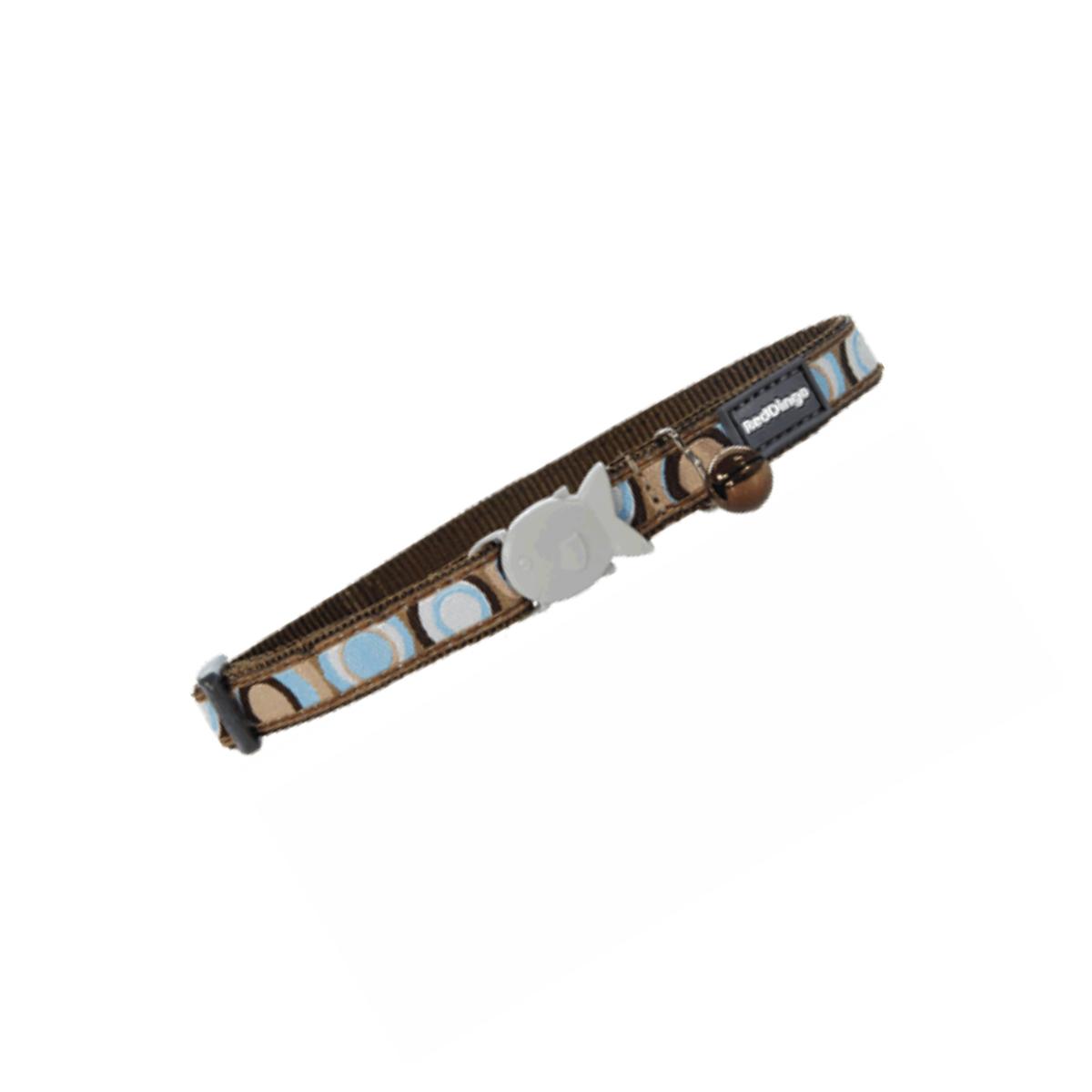 Picture of Red Dingo CC-CI-BR-12 Red Dingo Cat Collar Circadelic Brown