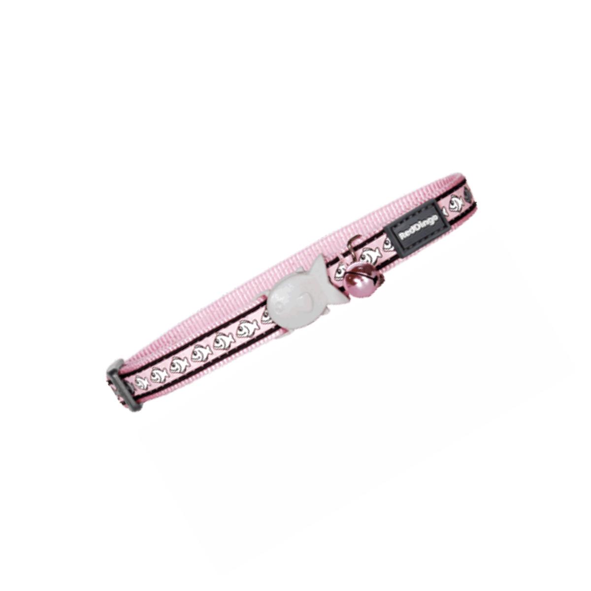Picture of Red Dingo CC-RF-PK-12 Red Dingo Cat Collar Reflective Fish Pink
