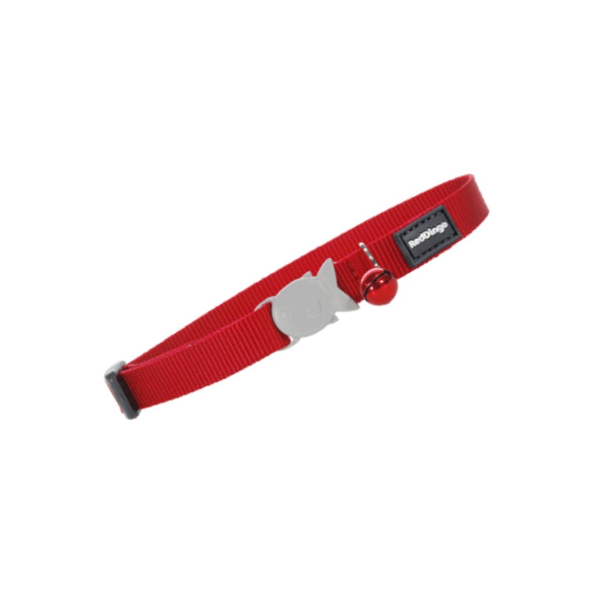 Picture of Red Dingo CC-ZZ-RE-12 Red Dingo Cat Collar Classic Red
