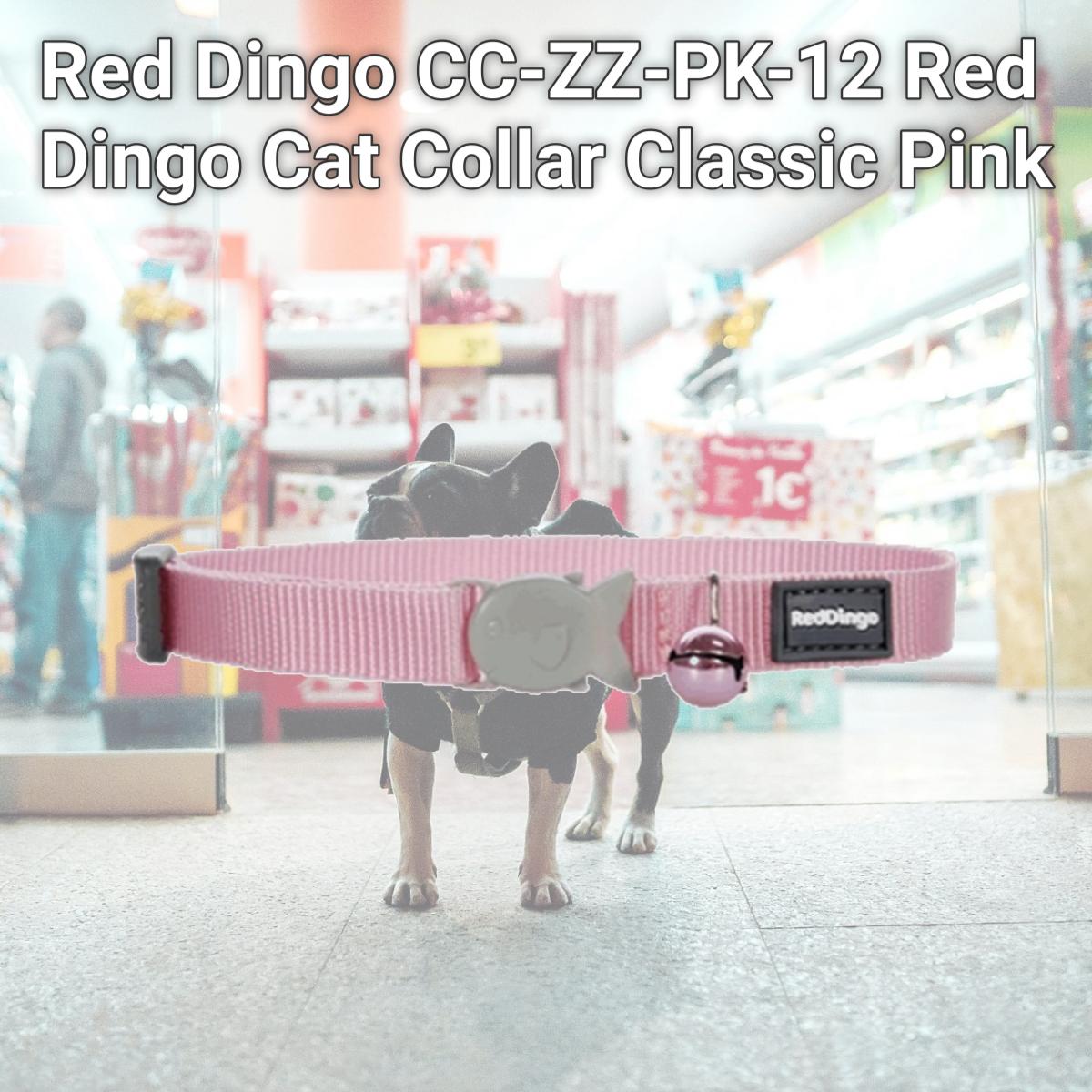 Picture of Red Dingo CC-ZZ-PK-12 Red Dingo Cat Collar Classic Pink