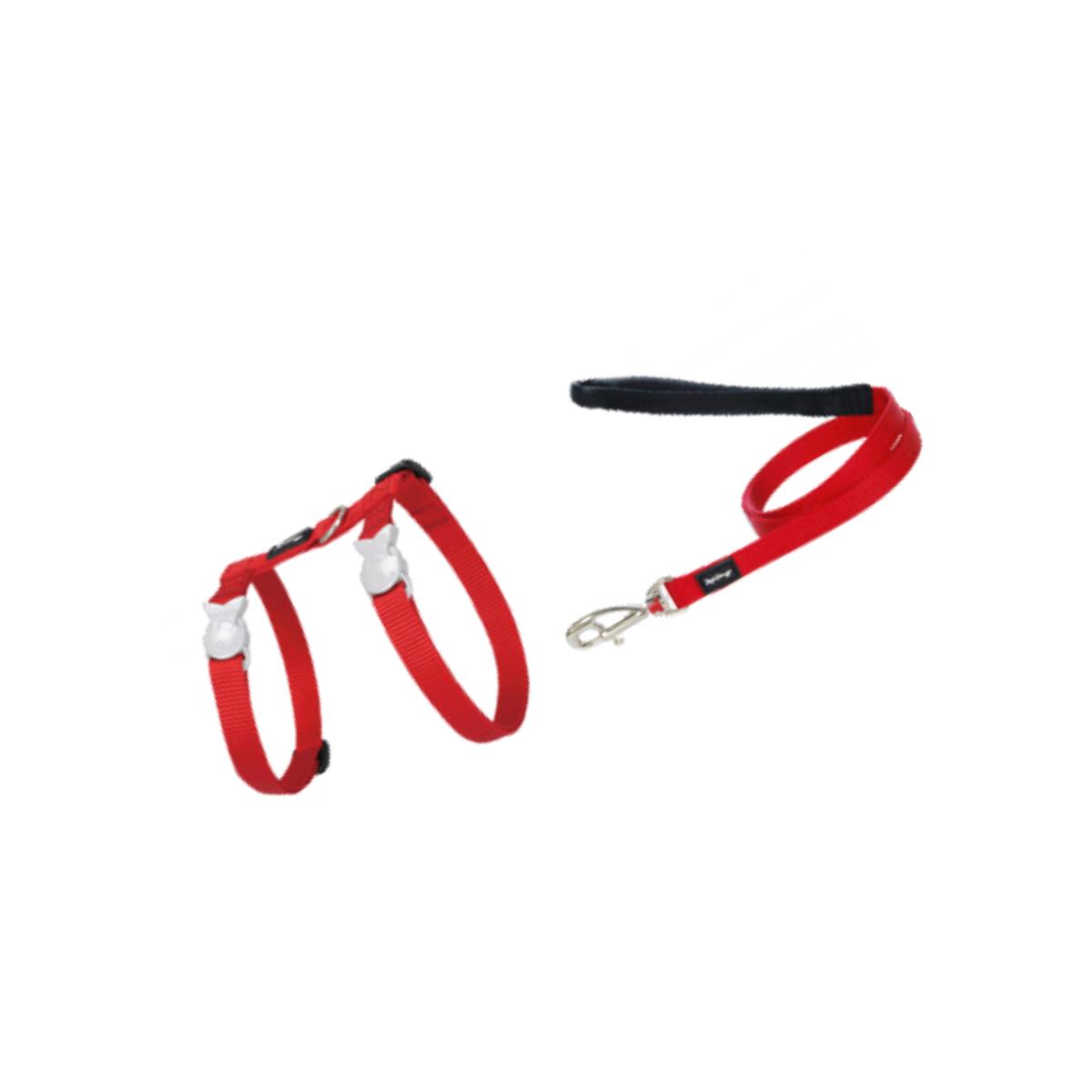 Picture of Red Dingo CH-ZZ-RE-12 Cat Harness &amp; Lead Combo Classic Red