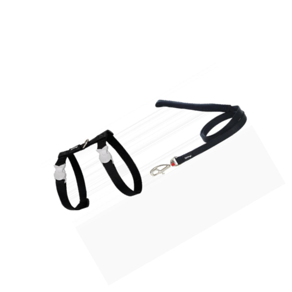 Picture of Red Dingo CH-ZZ-BB-12 Cat Harness &amp; Lead Combo Classic Black