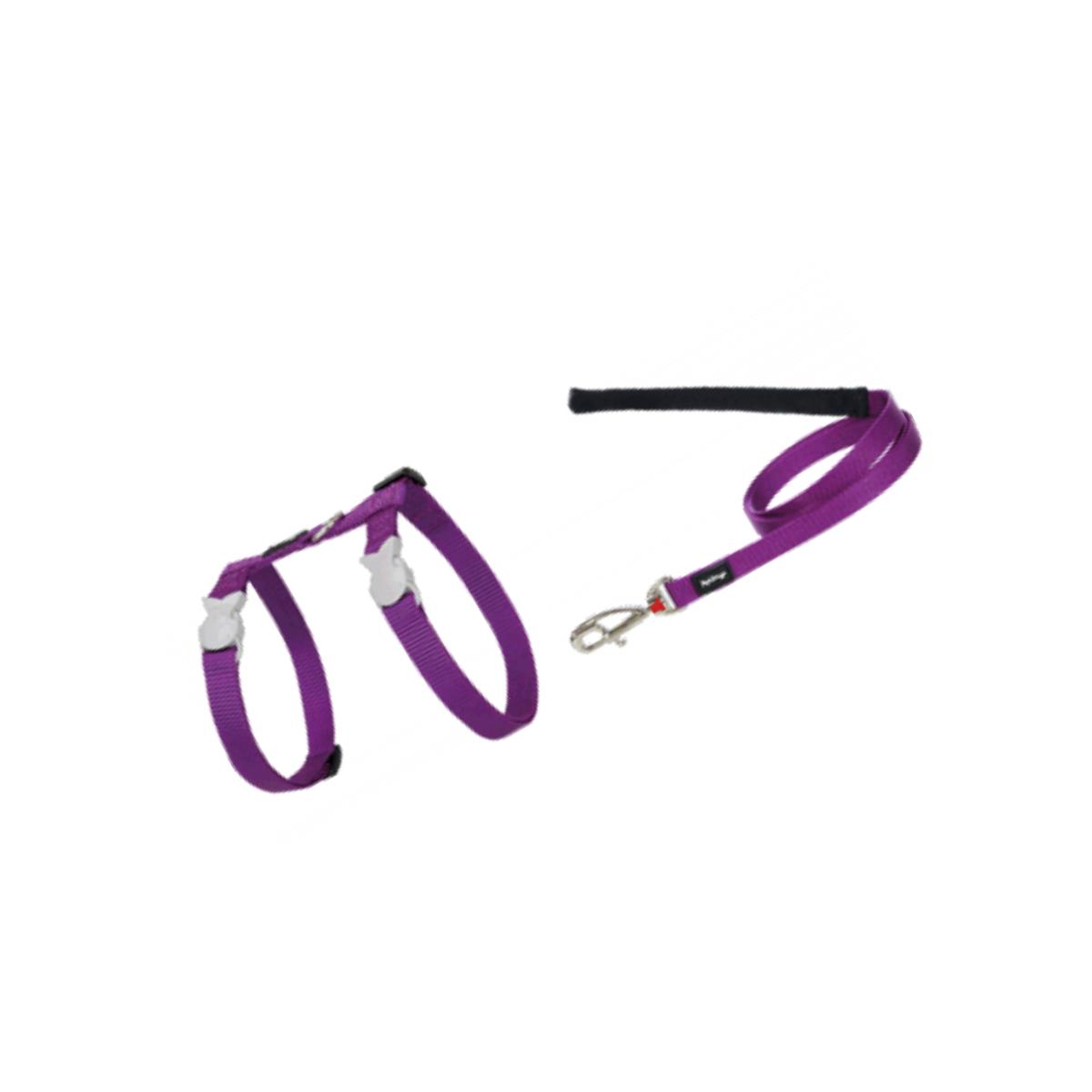 Picture of Red Dingo CH-ZZ-PU-12 Cat Harness &amp; Lead Combo Classic Purple