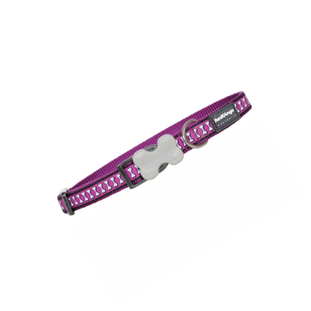 Picture of Red Dingo DC-RB-PU-12 Dog Collar Reflective Purple- Extra Small