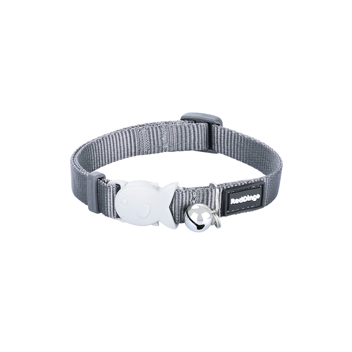 Picture of Red Dingo CC-ZZ-GY-12 Cat Collar Classic Cool Grey