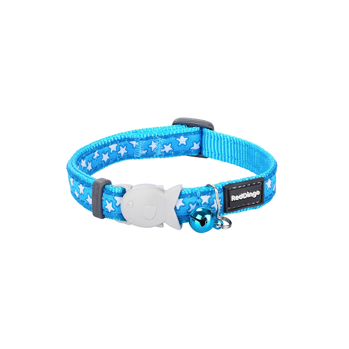 Picture of Red Dingo CC-ST-TQ-12 Cat Collar Star Turquoise