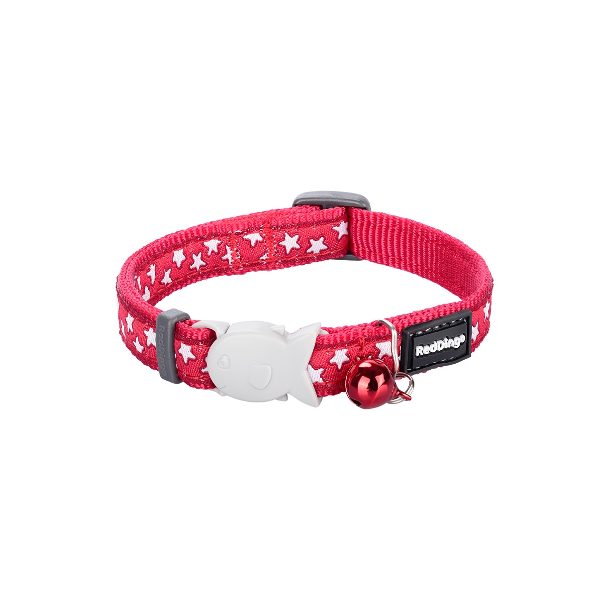 Picture of Red Dingo CC-ST-RE-12 Cat Collar Star Red