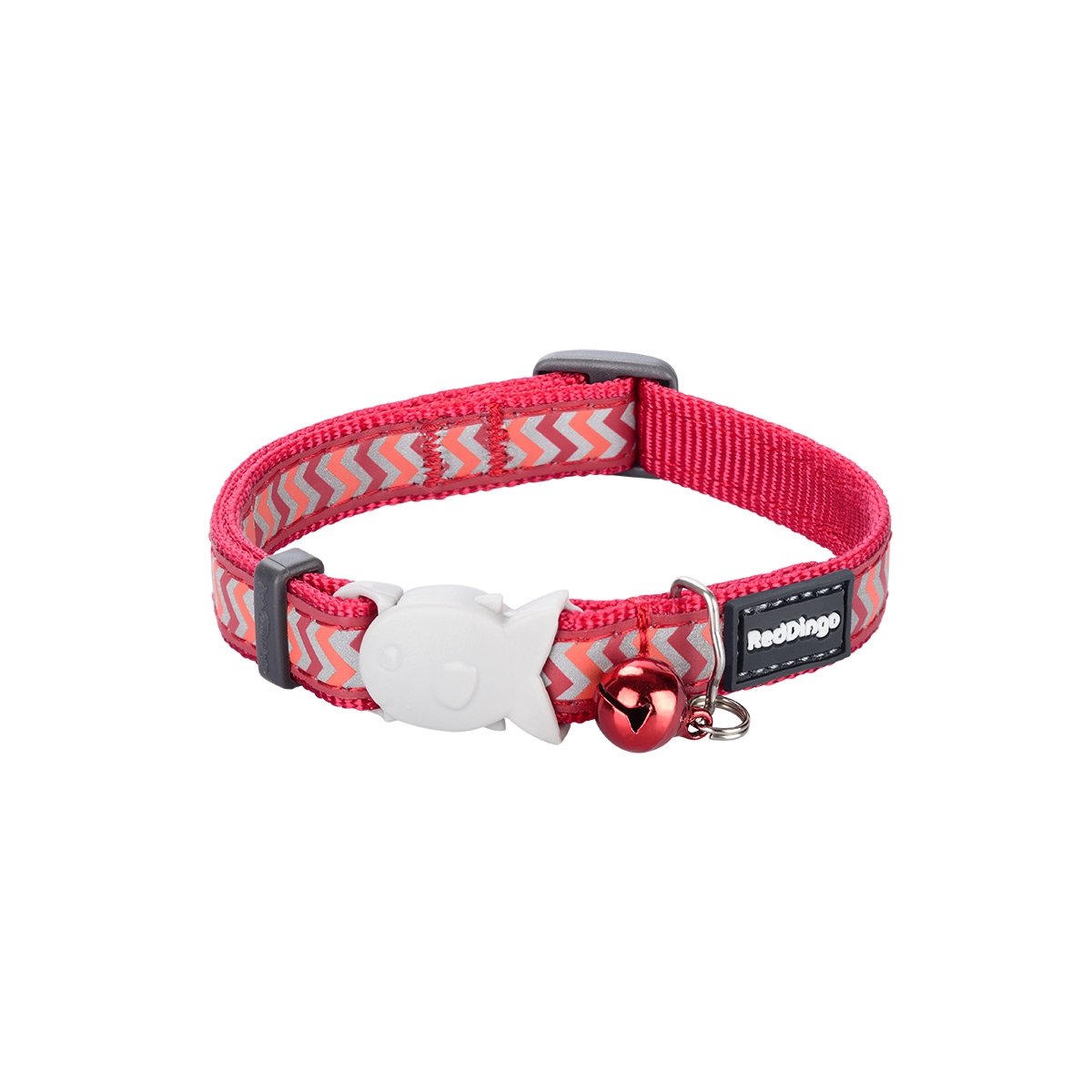 Picture of Red Dingo CC-RZ-RE-12 Cat Collar Reflective Ziggy Red