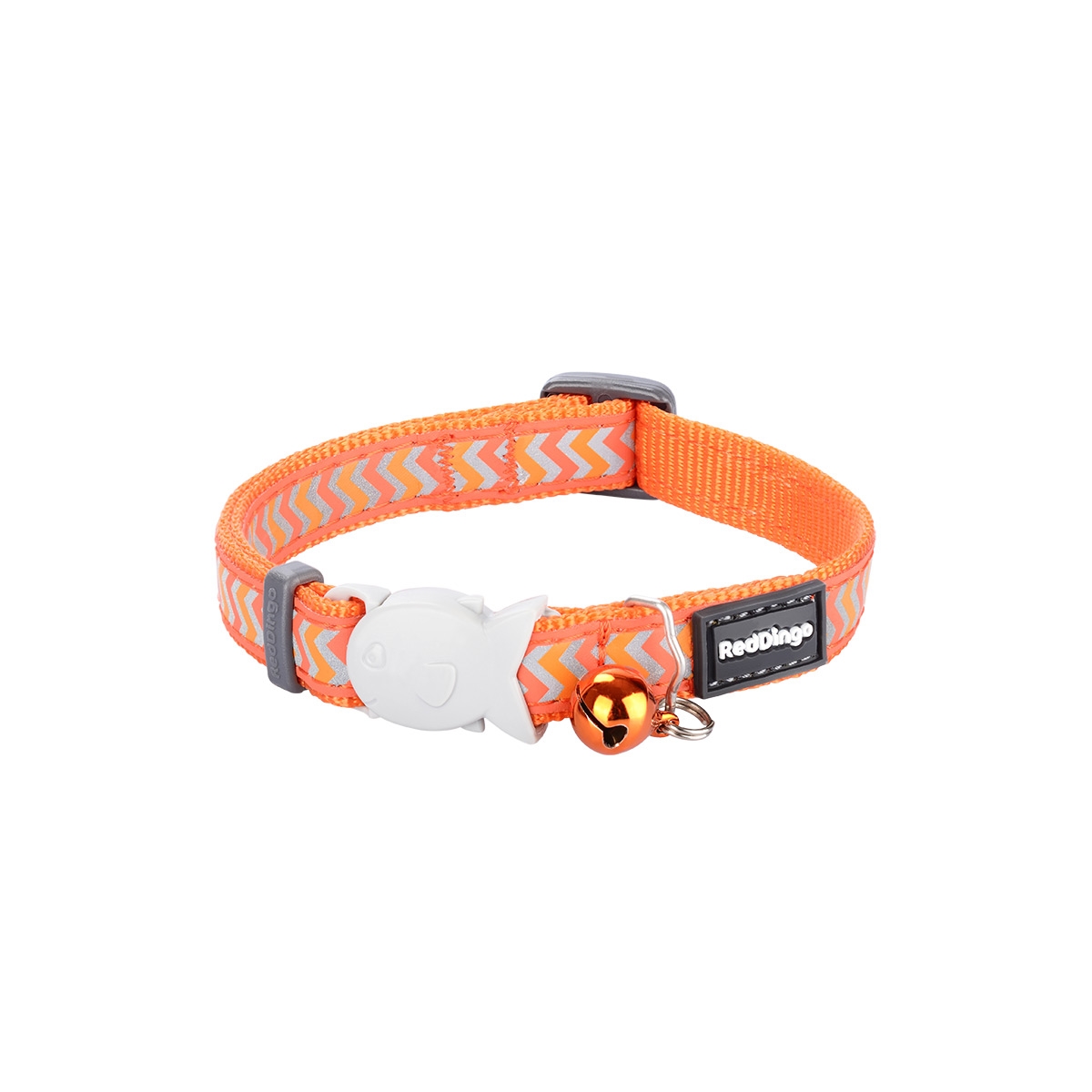 Picture of Red Dingo CC-RZ-OR-12 Cat Collar Reflective Ziggy Orange