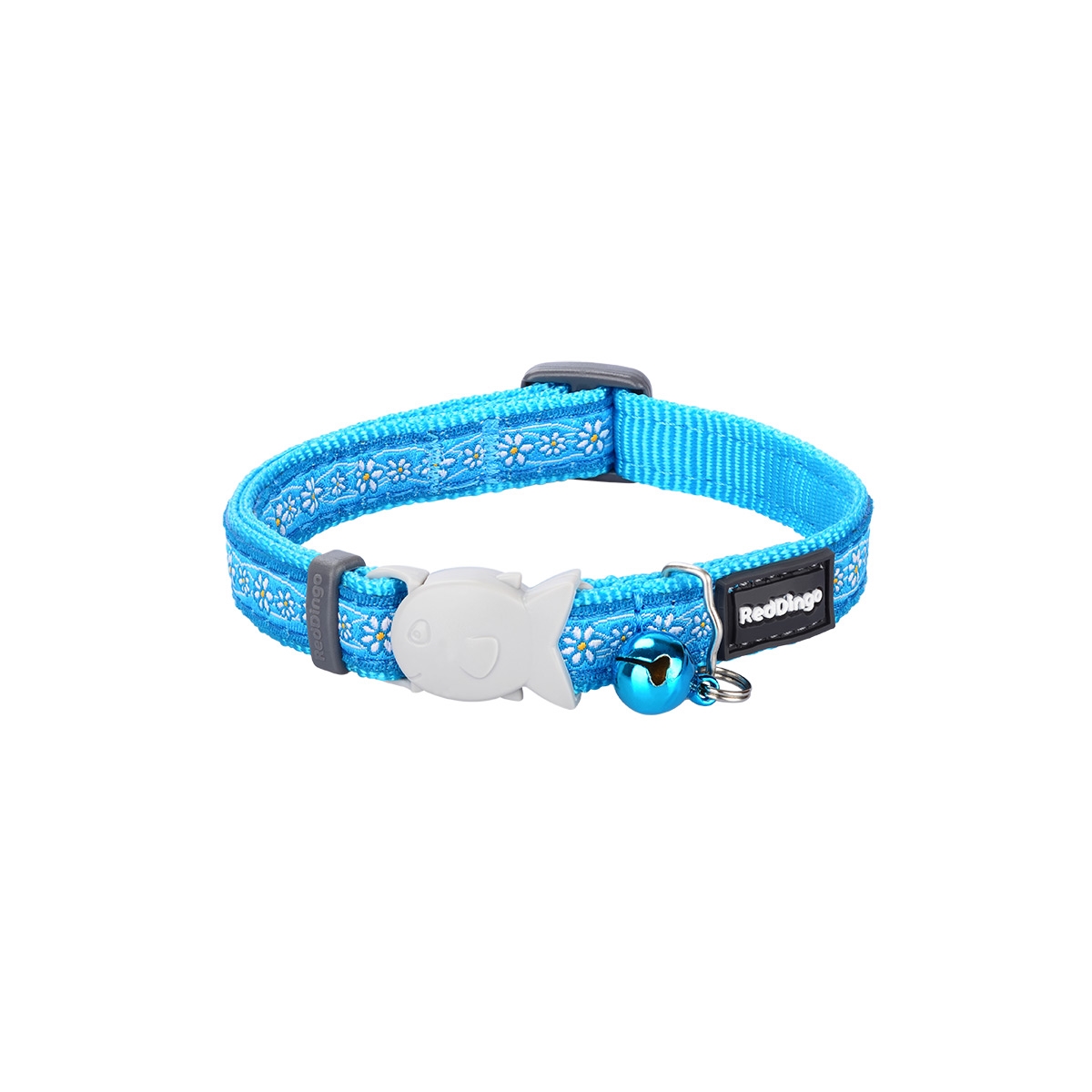 Picture of Red Dingo CC-DC-TQ-12 Cat Collar Daisy Chain Turquoise