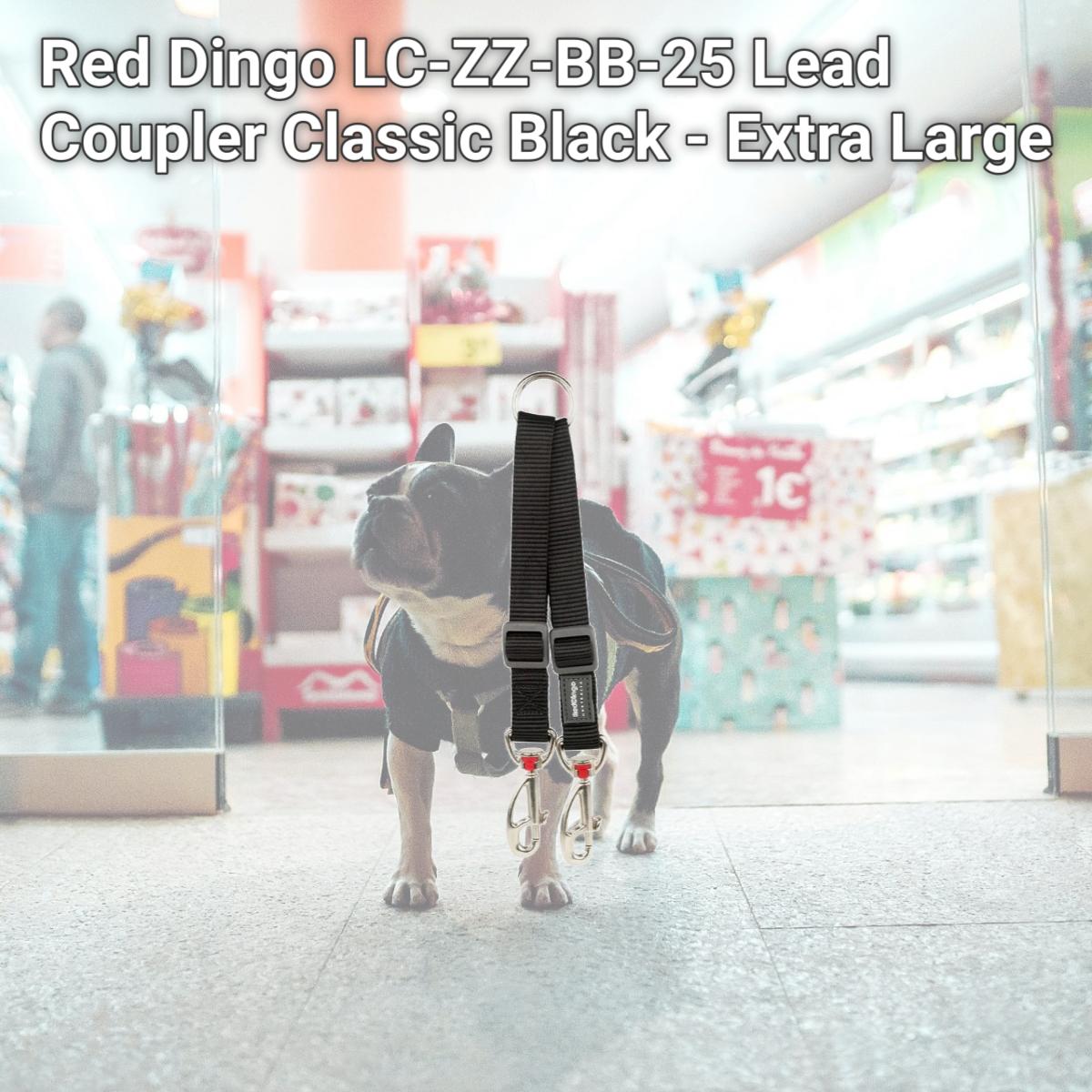 Picture of Red Dingo LC-ZZ-BB-25 Lead Coupler Classic Black - Extra Large