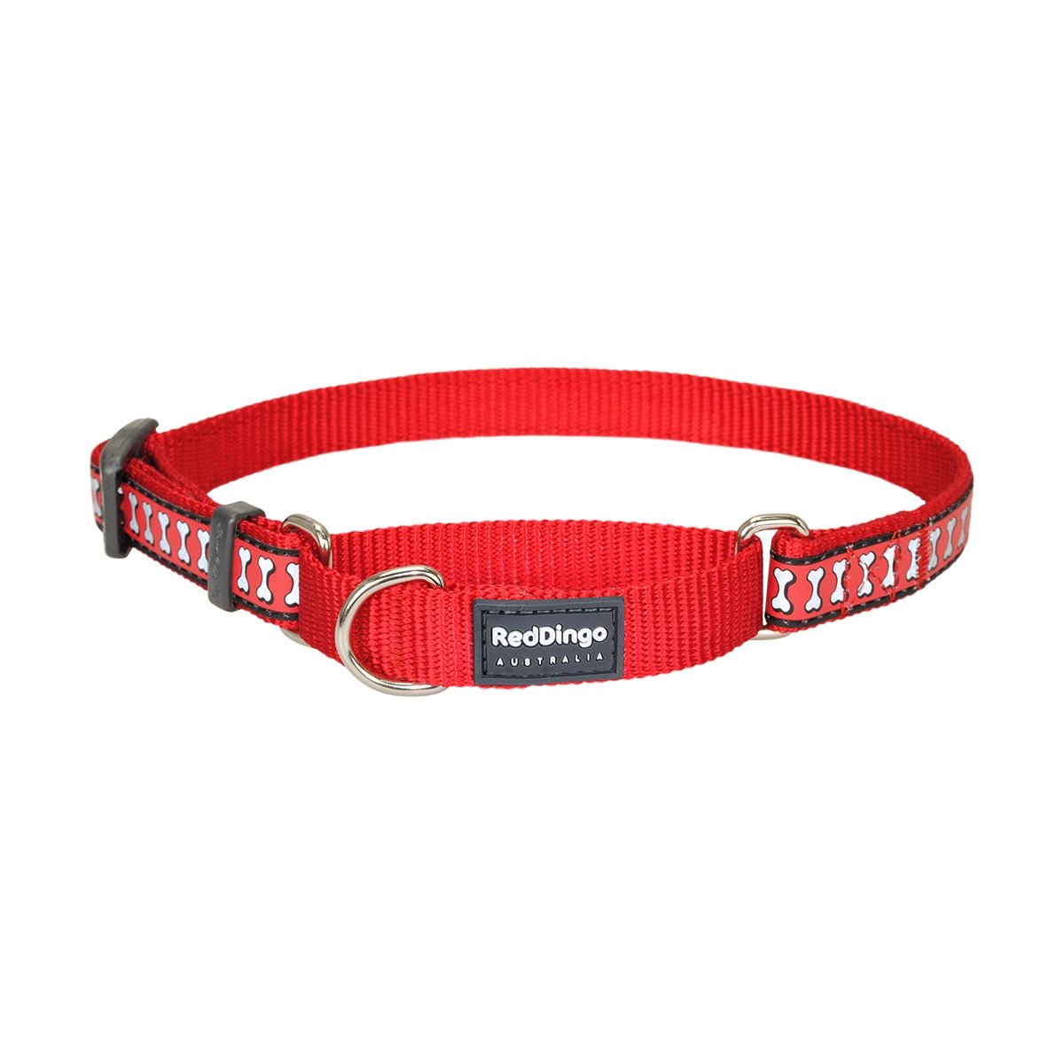 Picture of Red Dingo MC-RB-RE-15 Martingale Reflective Bones Red - Small