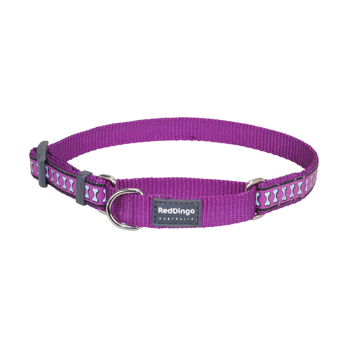 Picture of Red Dingo MC-RB-PU-15 Martingale Reflective Bones Purple - Small
